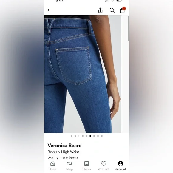 Veronica beard bright blue 28 Beverly jeans. - Picture 5 of 6